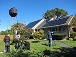 <div style = 'text-align:center;'><b>Only In New York (NBC's Green Week) </b> </div>  <BR/> A film shoot with NBC at our Net-Zero Energy home in New York. Here you can see numerous ways to reduce your impact on the environment including beautiful building-integrated solar tiles, this was the first building on the east coast of USA to have this type of solar tiles. Other features include regular PV solar panels, a solar thermal panel that looks like a skylight, solar laminates that are glued down, geothermal heating, super insulated windows, beefed up insulation, sustainable materials use, a smart pool pump, electric car, right down to a solar powered clothes drier (a.k.a. washing line).
This is an excerpt from the production with NBC.